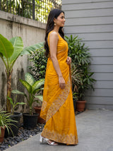 MIMOSA Gold Saree Saree — pose 3 styling detail