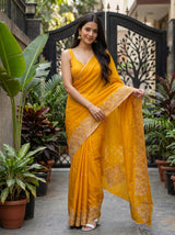 MIMOSA Gold Saree Saree — pose 5 styling detail