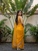 MIMOSA Gold Saree Saree — pose 7 styling detail