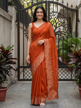 Orange  Saree