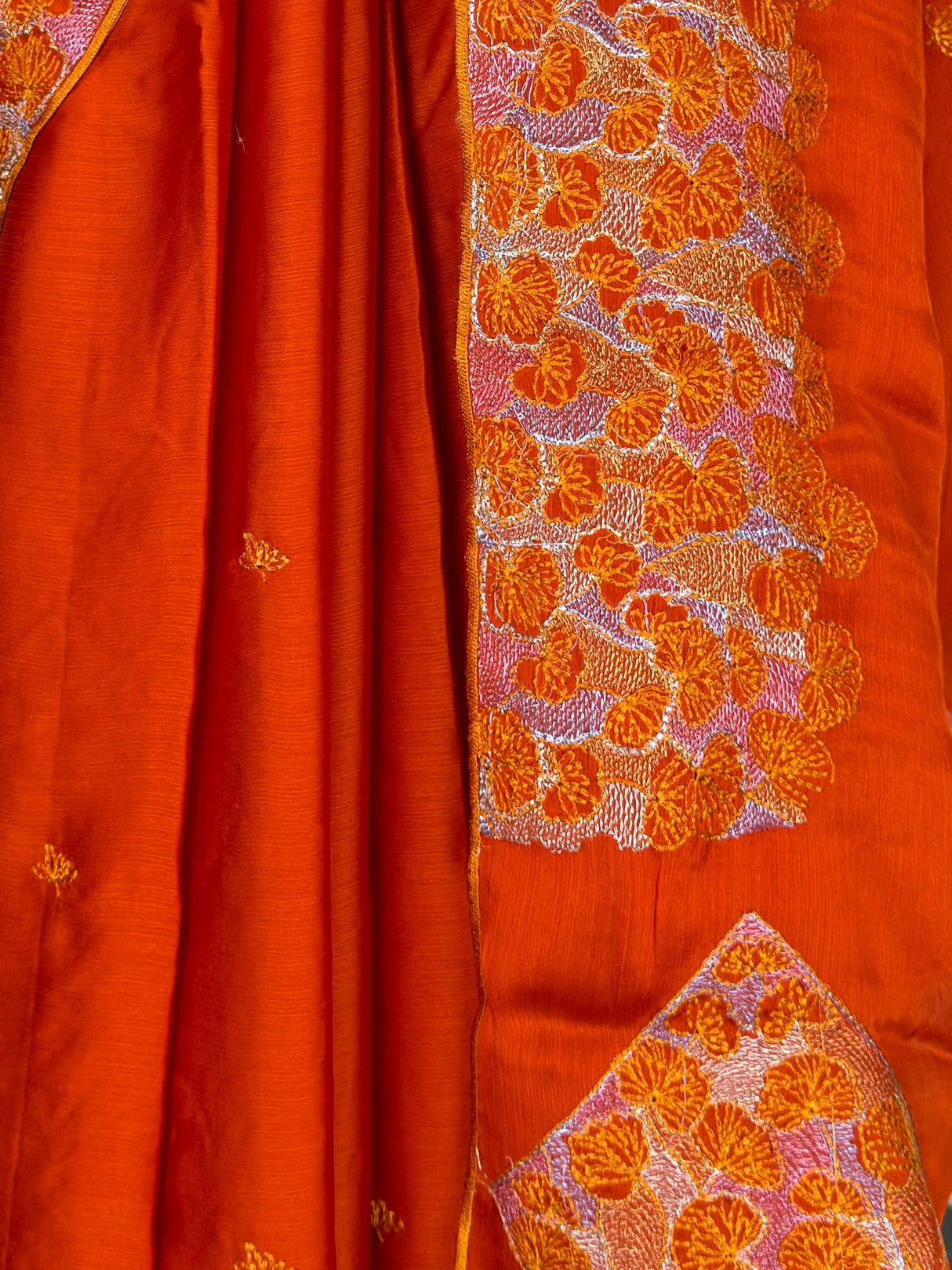 MIMOSA Orange Saree Saree — fleets shot full lifestyle