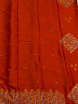 MIMOSA Orange Saree Saree — pallu and zari work detail