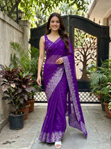 MIMOSA Purple Saree Saree — pose 6 styling detail