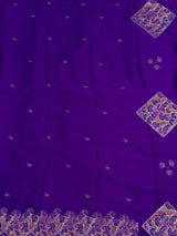 MIMOSA Purple Saree Saree — pallu and zari work detail