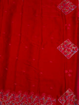 MIMOSA Red Saree Saree — pallu and zari work detail