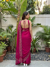 MIMOSA Rani Saree Saree — pose 2 styling detail