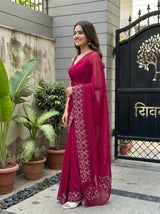 MIMOSA Rani Saree Saree — pose 3 styling detail