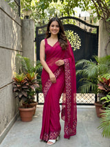 MIMOSA Rani Saree Saree — pose 5 styling detail