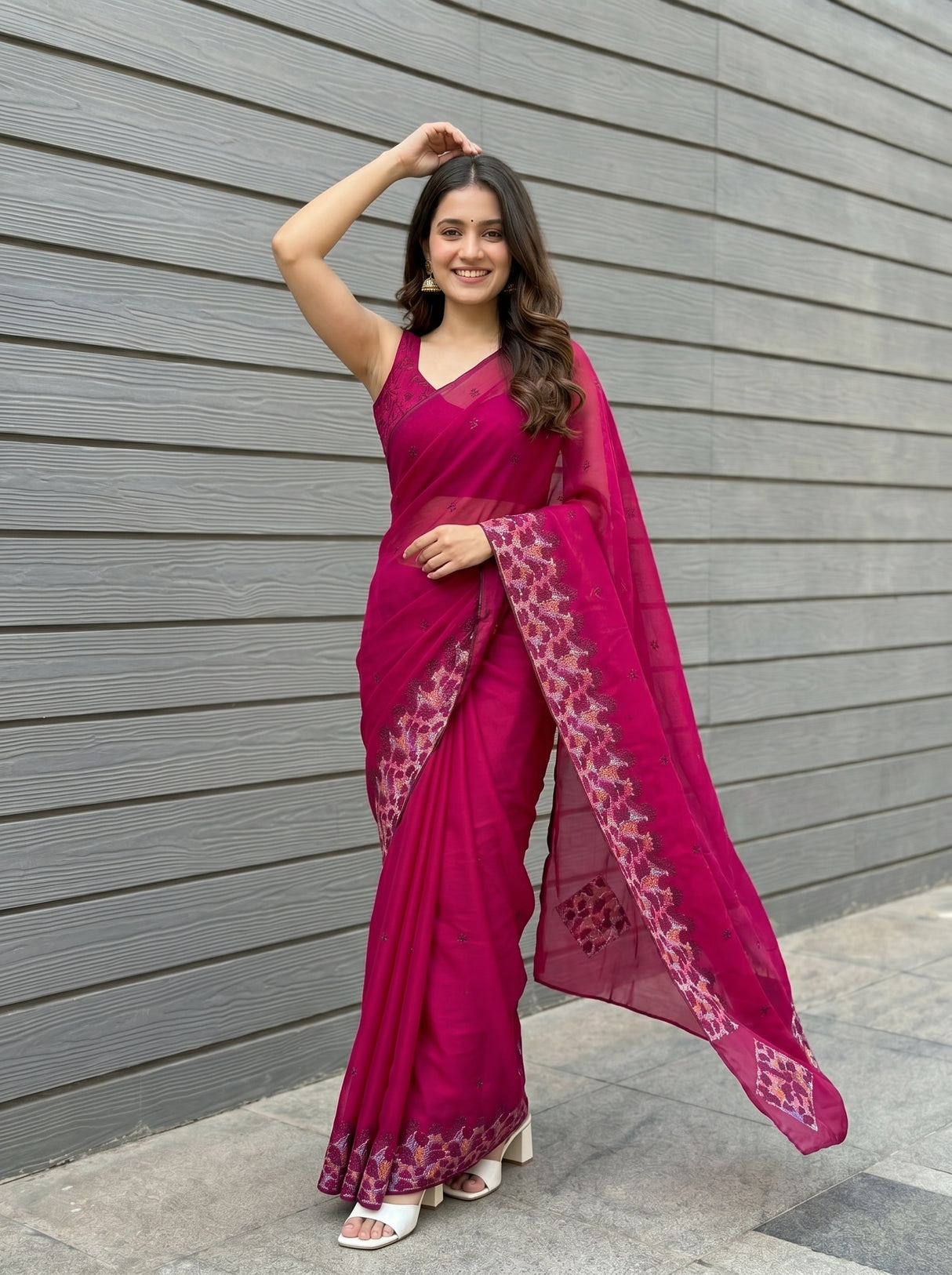MIMOSA Rani Saree Saree — pose 9 styling detail