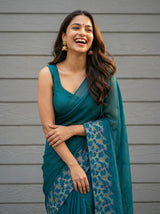 MIMOSA Sapphire Saree Saree — pose 10 styling detail