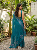 MIMOSA Sapphire Saree Saree — pose 2 styling detail
