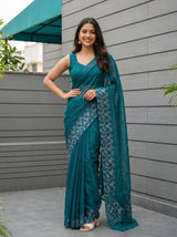 MIMOSA Sapphire Saree Saree — pose 4 styling detail