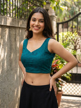 MIMOSA Sapphire Saree Saree — blouse close-up