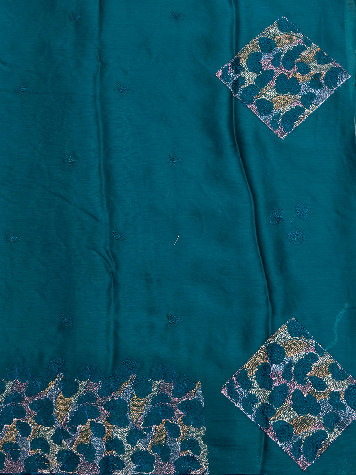 MIMOSA Sapphire Saree Saree — pallu and zari work detail