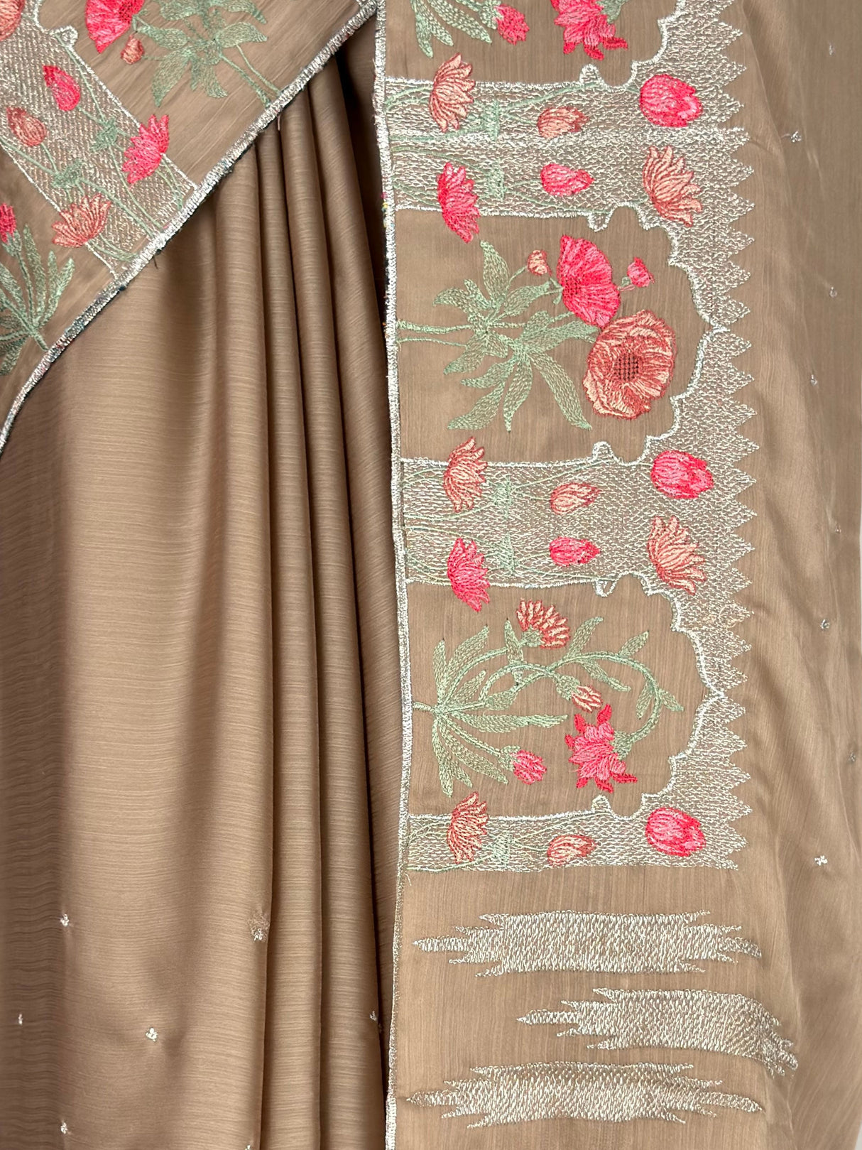 MIMOSA Chiku Banarasi chiffon Saree — fleets shot full lifestyle