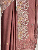 MIMOSA Peach Banarasi chiffon Saree — fleets shot full lifestyle