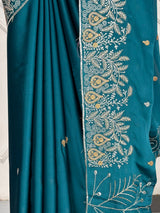 MIMOSA Sapphire Banarasi chiffon Saree — fleets shot full lifestyle