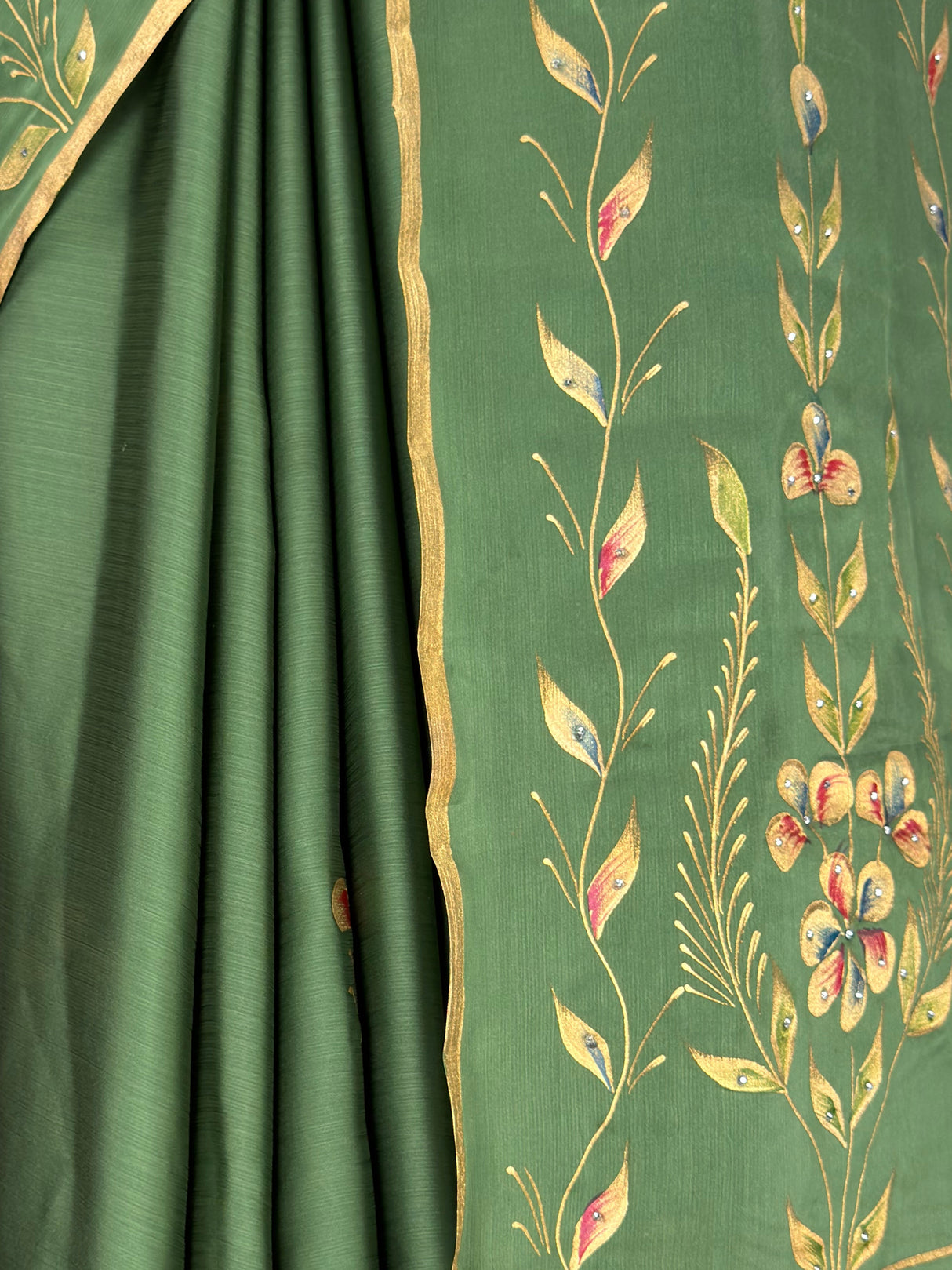 MIMOSA Pista Banarasi chiffon Saree — fleets shot full lifestyle