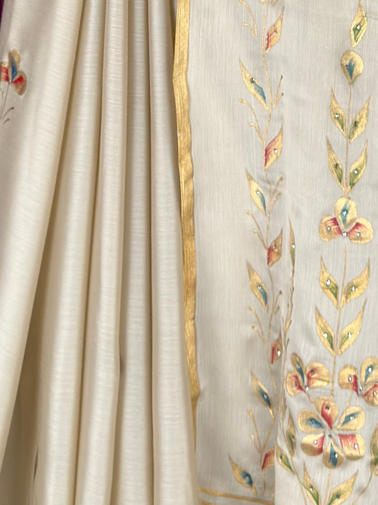 MIMOSA Tussar Banarasi chiffon Saree — fleets shot full lifestyle