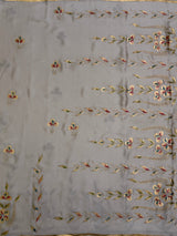 MIMOSA Tussar Banarasi chiffon Saree — pallu and zari work detail