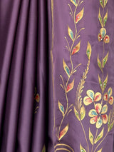 MIMOSA Violet Banarasi chiffon Saree — fleets shot full lifestyle