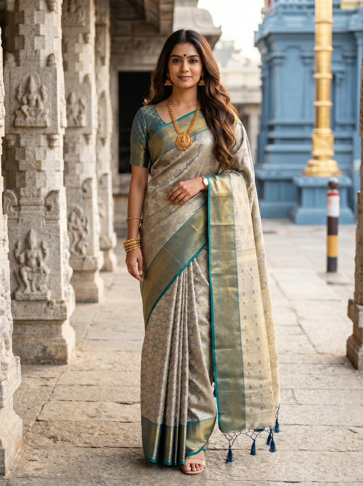MIMOSA Saree Saree — front view on mannequin
