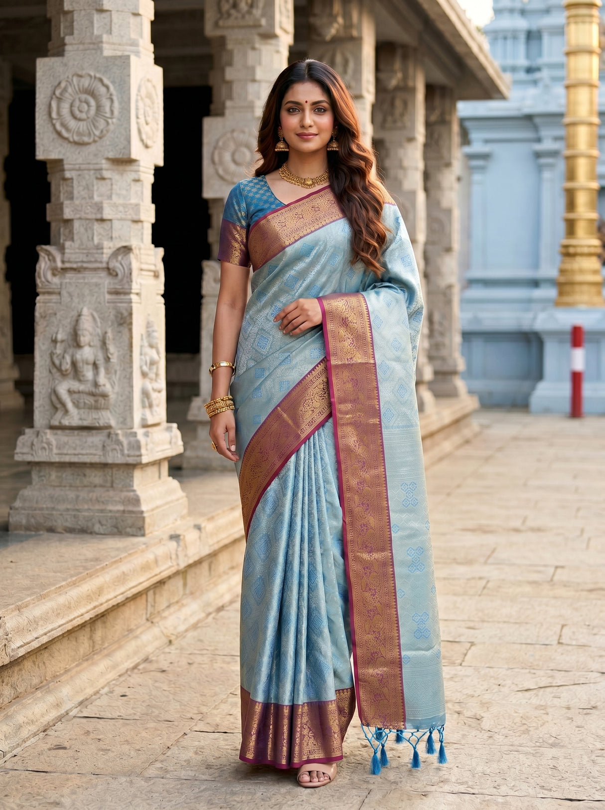 MIMOSA Ananda Saree Saree — pose 10 styling detail