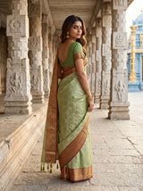 MIMOSA Green Saree Saree — pose 7 styling detail