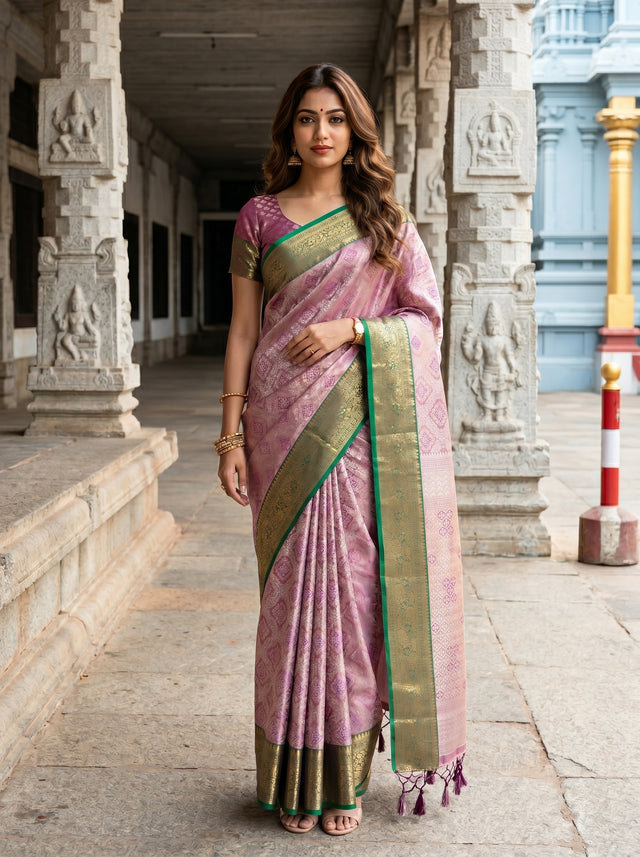 Magenta  Saree