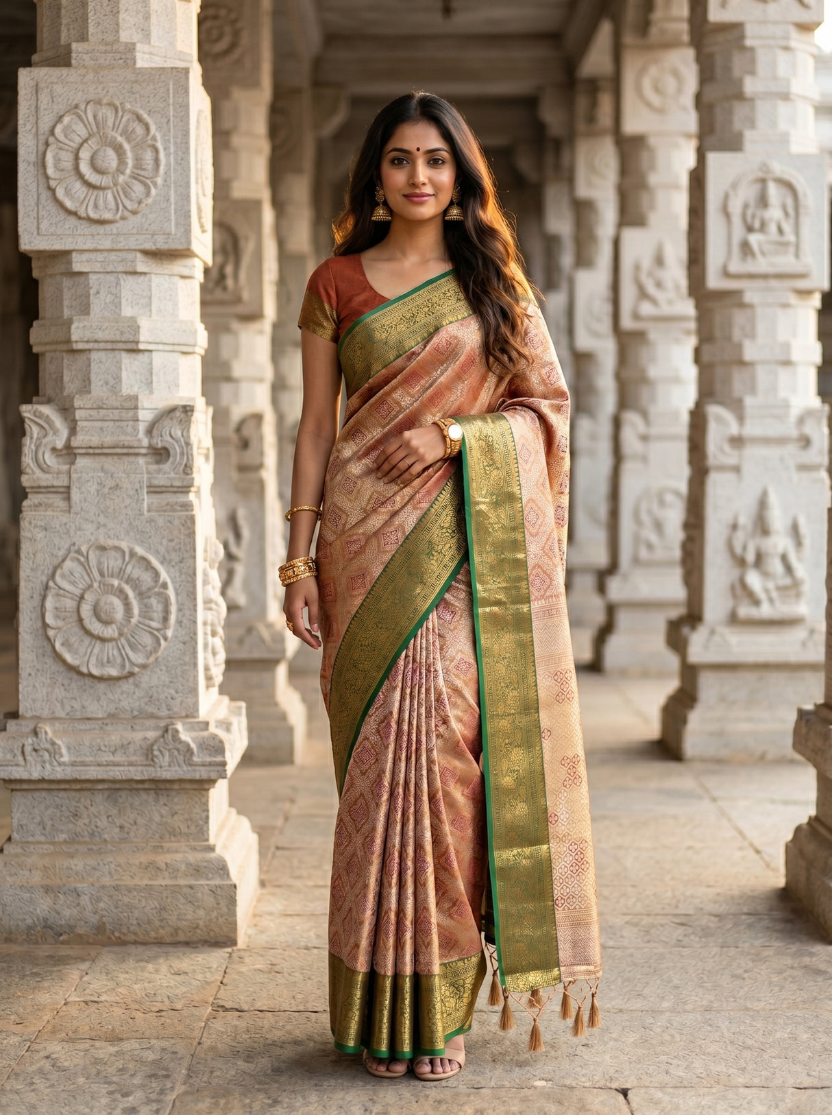 Maroon  Saree