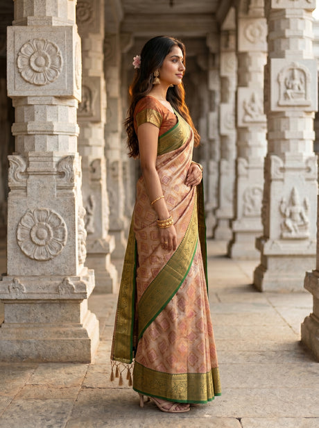 MIMOSA Maroon Saree Saree — pose 3 styling detail