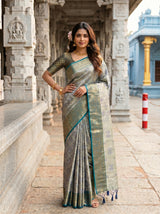 MIMOSA Navy Saree Saree — pose 4 styling detail
