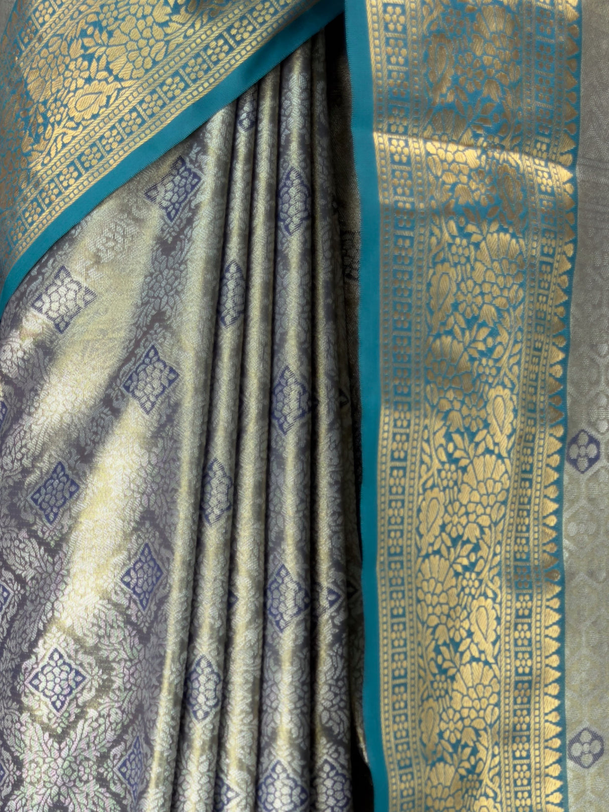 MIMOSA Navy Saree Saree — fleets shot full lifestyle