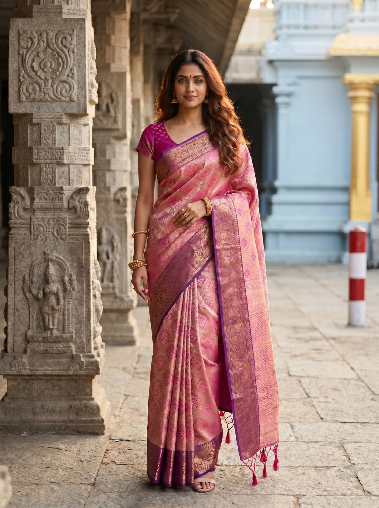 MIMOSA Rani Saree Saree — pose 6 styling detail