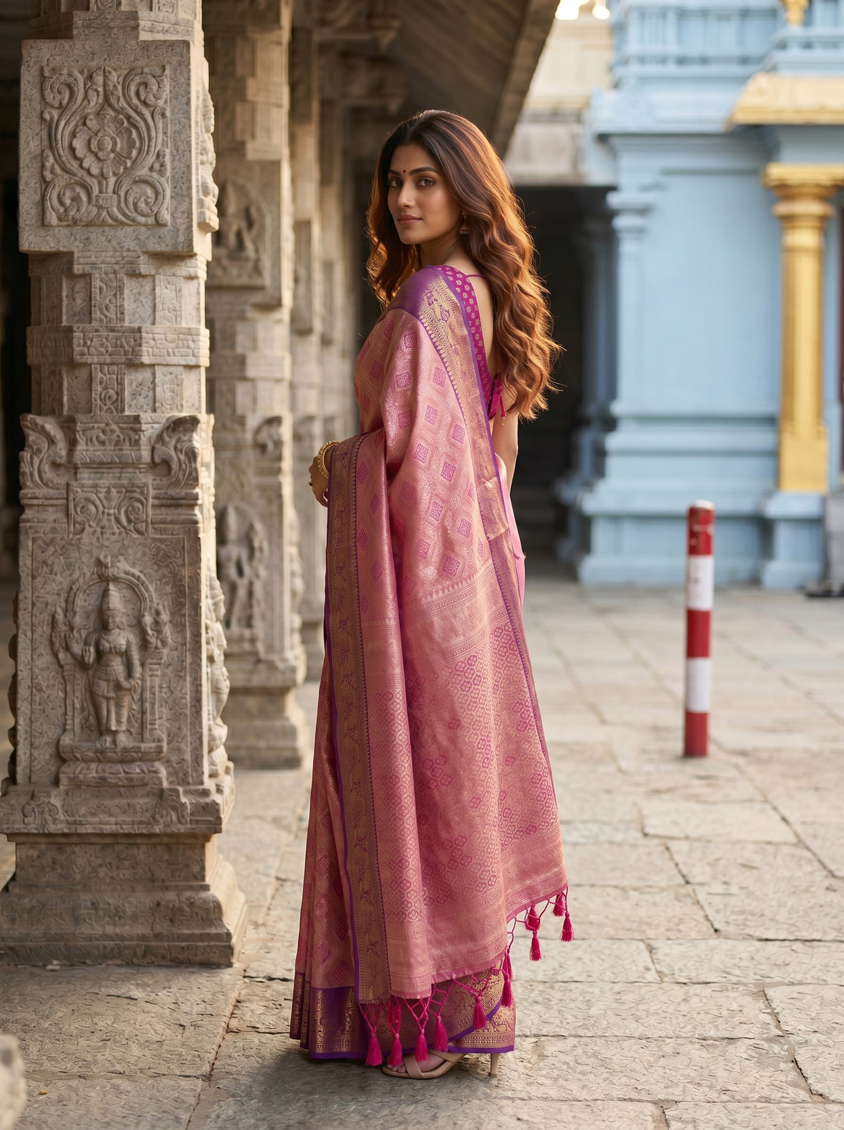 MIMOSA Rani Saree Saree — pose 7 styling detail