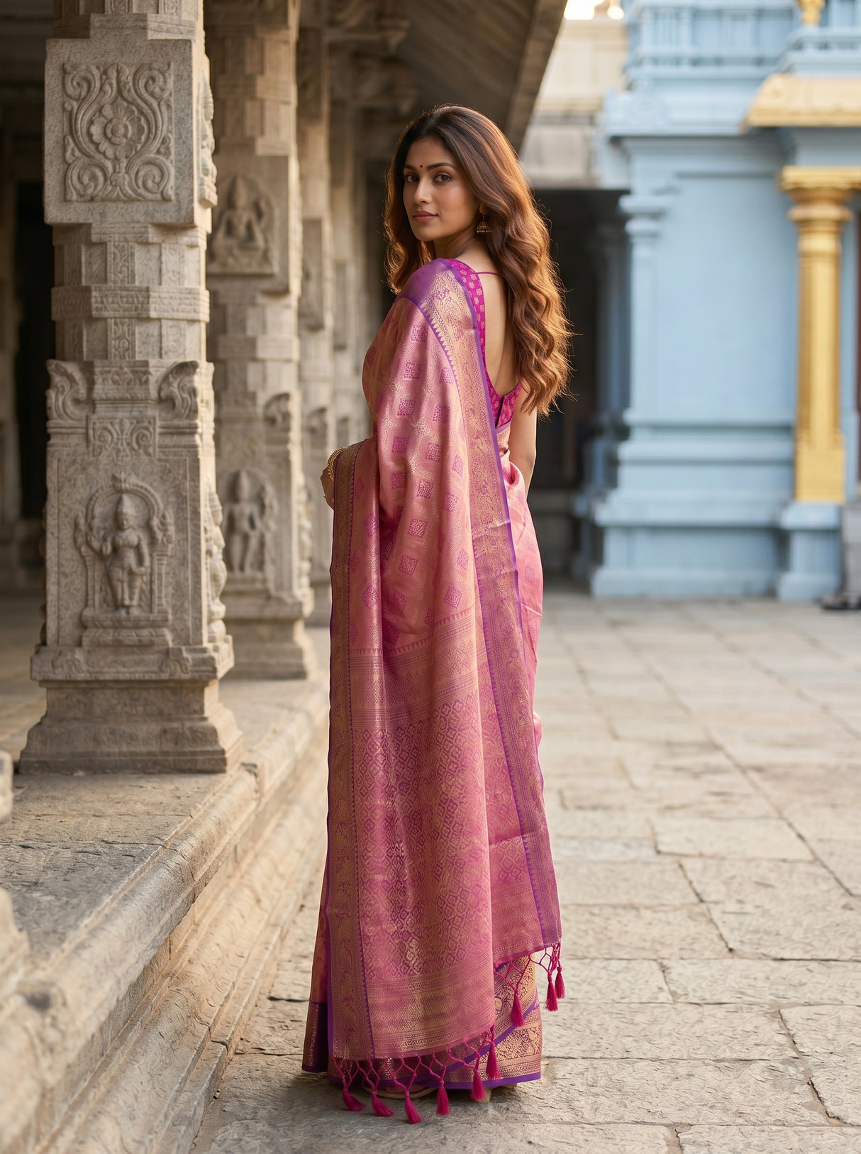 MIMOSA Rani Saree Saree — pose 9 styling detail