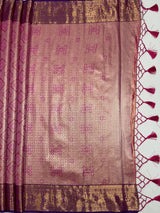 MIMOSA Rani Saree Saree — pallu and zari work detail