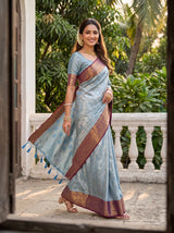 MIMOSA Ananda Saree Saree — pose 6 styling detail