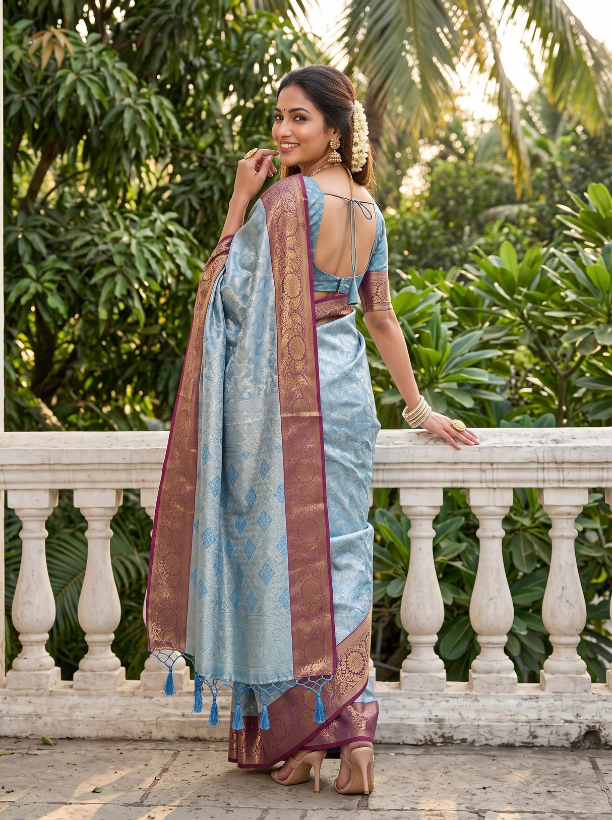 MIMOSA Ananda Saree Saree — pose 7 styling detail