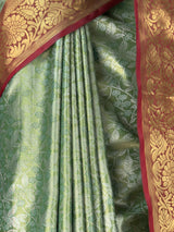 MIMOSA Green Saree Saree — fleets shot full lifestyle