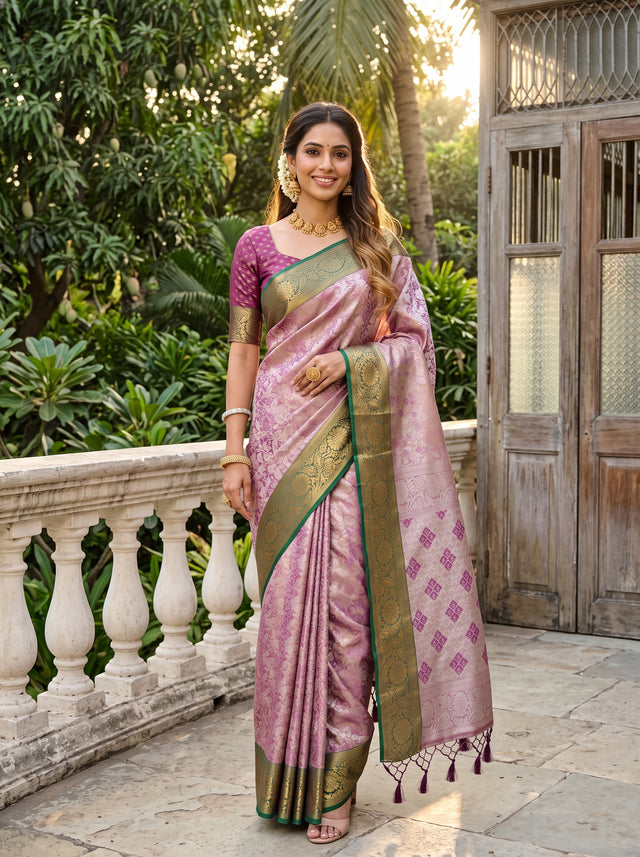 Magenta  Saree