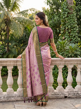 MIMOSA Magenta Saree Saree — pose 2 styling detail