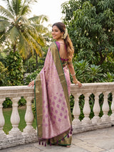 MIMOSA Magenta Saree Saree — pose 7 styling detail