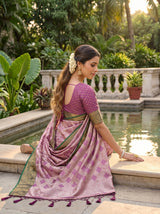 MIMOSA Magenta Saree Saree — pose 8 styling detail