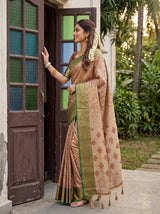 MIMOSA Maroon Saree Saree — pose 3 styling detail