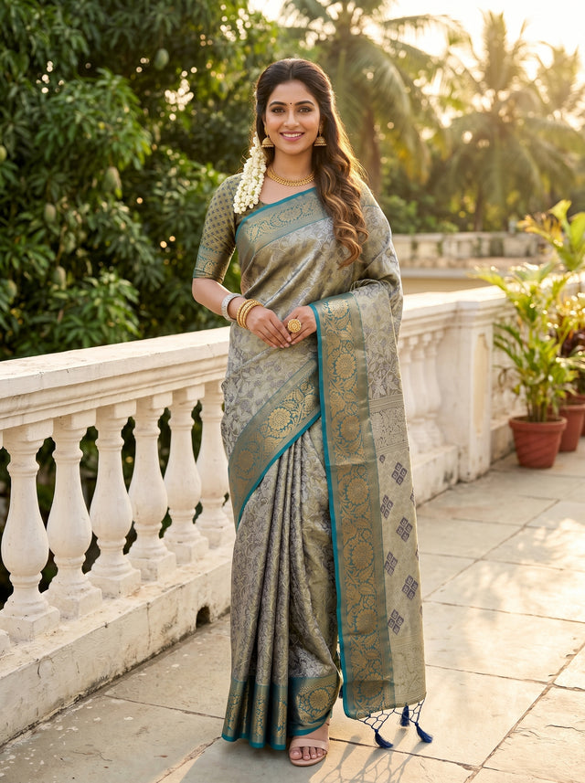 Navy  Saree