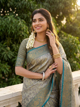 MIMOSA Navy Saree Saree — pose 10 styling detail