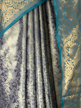 MIMOSA Navy Saree Saree — fleets shot full lifestyle