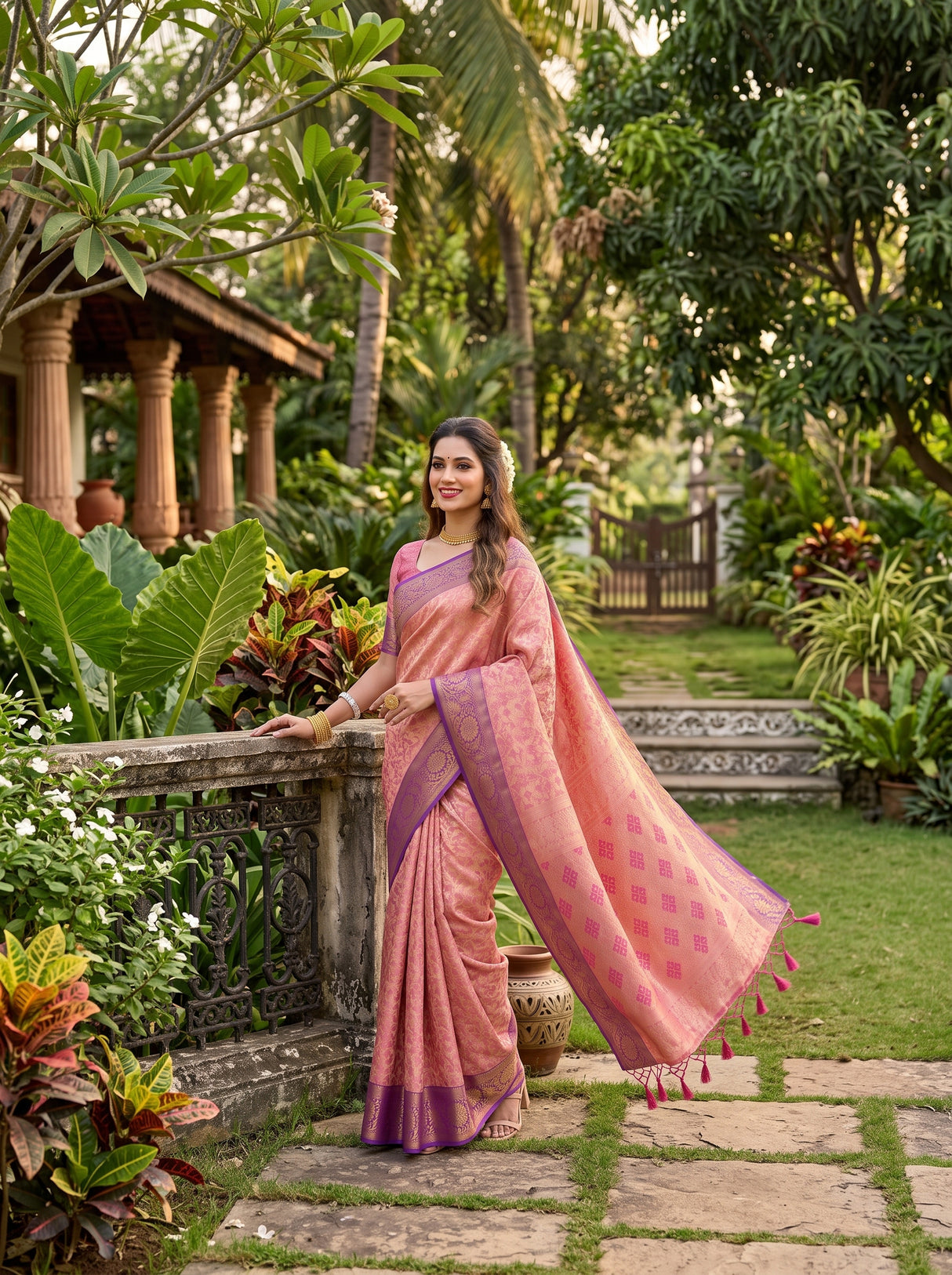 MIMOSA Rani Saree Saree — pose 9 styling detail