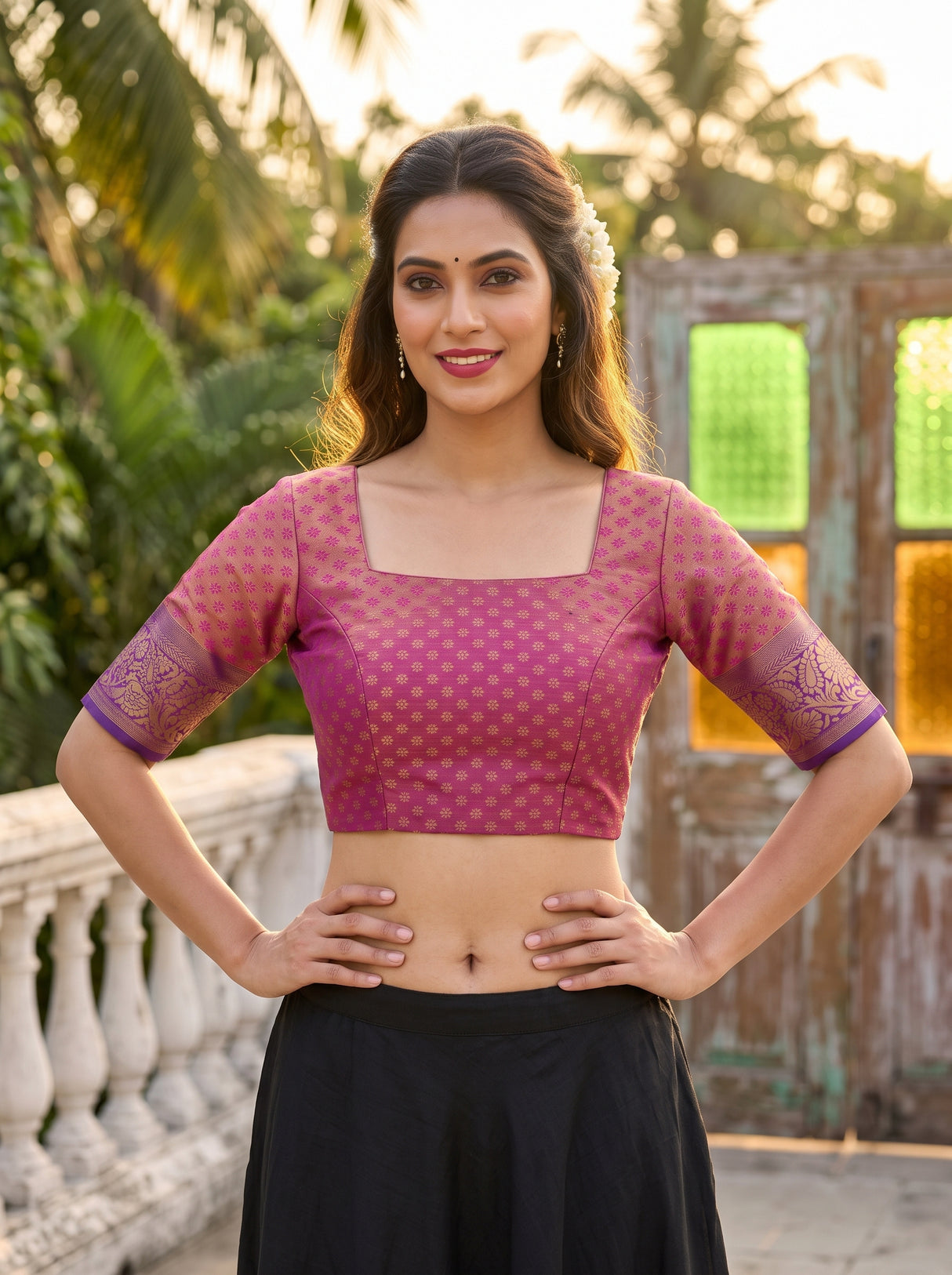 MIMOSA Rani Saree Saree — blouse close-up